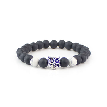 Owl Charm Beaded Bracelet